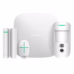 Ajax StarterKit Cam Plus, Bianco, Jeweller (Wireless), SMS, 868 MHz, RF Wireless, Jeweller (Wireless)