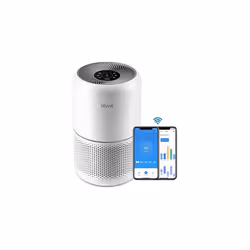 Il purificatore d'aria LEVOIT Smart Home, HEPA, cattura il 99,97% degli inquinanti atmosferici da 0,3 micron, riducendo il di ...