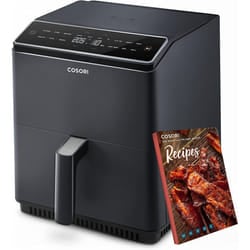 Friggitrice ad Aria, Air Fryer 6,4L (1,8Kg), Forno Elettrico, Doppia Resistenza, Connessione Wifi, 12 Funzioni Preimpostate, Libro&APP Ricette,