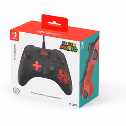 Hori HORIPAD Turbo Mario Nero, Rosso Gamepad Nintendo Switch - Vista aggiuntiva 6