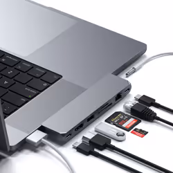 Satechi ST-UCPHMXM replicatore di porte e docking station per laptop 2 x USB 3.2 Gen 2 (3.1 Gen 2) Type-C Grigio - Vista aggiuntiva 4