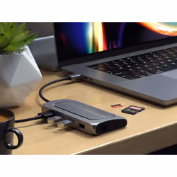 Satechi ST-U4MA3M replicatore di porte e docking station per laptop USB tipo-C Grigio - Vista aggiuntiva 6