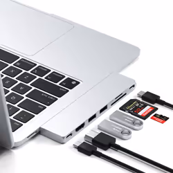 Satechi ST-HUCPHSS replicatore di porte e docking station per laptop USB 3.2 Gen 2 (3.1 Gen 2) Type-C Argento - Vista aggiuntiva 5