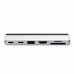 Satechi ST-HSP9P, Docking, USB 3.2 Gen 2 (3.1 Gen 2) Type-C, 100 W, Argento, MicroSD (TransFlash), SD, 40 g