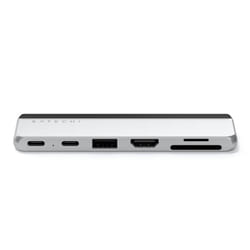 Satechi ST-HSP9P replicatore di porte e docking station per laptop USB 3.2 Gen 2 (3.1 Gen 2) Type-C Argento