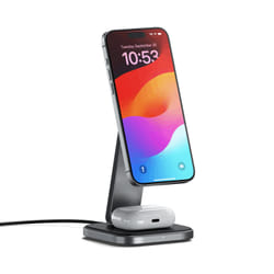 Satechi ST-Q21FM Caricabatterie per dispositivi mobili Cuffie, Smartphone Grigio USB Carica wireless Interno