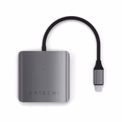 Satechi ST-H4CPDM hub di interfaccia USB tipo-C 10000 Mbit/s Grigio