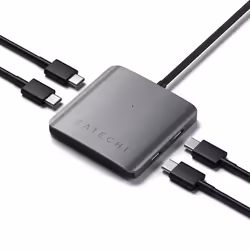 Satechi ST-H4CPDM hub di interfaccia USB tipo-C 10000 Mbit/s Grigio - Vista aggiuntiva 5