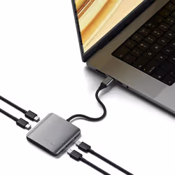 Satechi ST-H4CPDM hub di interfaccia USB tipo-C 10000 Mbit/s Grigio - Vista aggiuntiva 6