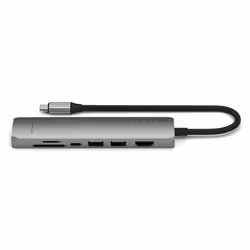 Satechi ST-P7SM hub di interfaccia USB tipo-C 10000 Mbit/s Grigio