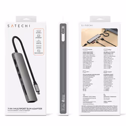 Satechi ST-P7SM hub di interfaccia USB tipo-C 10000 Mbit/s Grigio - Vista aggiuntiva 7