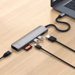 Satechi ST-P7SM hub di interfaccia USB tipo-C 10000 Mbit/s Grigio - Vista aggiuntiva 8
