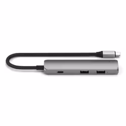 Satechi ST-P4SM hub di interfaccia USB tipo-C 10000 Mbit/s Grigio