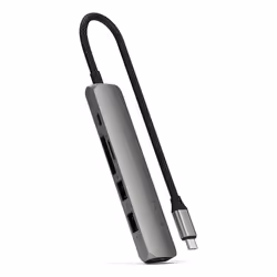 Satechi ST-P6SM hub di interfaccia USB tipo-C 10000 Mbit/s Grigio