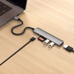 Satechi ST-P6SM hub di interfaccia USB tipo-C 10000 Mbit/s Grigio - Vista aggiuntiva 7