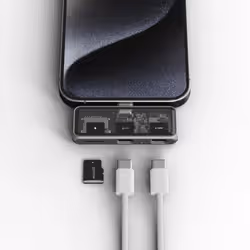 Satechi ST-HXRSDM replicatore di porte e docking station per laptop USB 3.2 Gen 2 (3.1 Gen 2) Type-C Grigio - Vista aggiuntiva 5