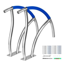 Vevor - Corrimano per Piscina in Acciaio Inox da 76,2x76,2 cm, Capacita 170 kg per Piscina Scala Corrimano con Copertura dellImpugnatura in Nylon da