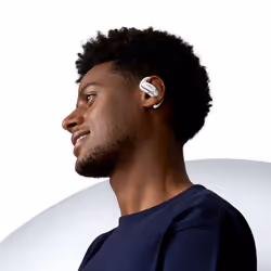 SHOKZ OpenFit Air, weiss Auricolare Wireless A clip Chiamate/Musica/Sport/Tutti i giorni Bluetooth Bianco - Vista aggiuntiva 5