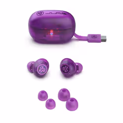 JLab Go Pop ANC Auricolare True Wireless Stereo (TWS) In-ear Musica e Chiamate Bluetooth Viola, Trasparente - Vista aggiuntiva 3