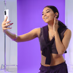 JLab Go Pop ANC Auricolare True Wireless Stereo (TWS) In-ear Musica e Chiamate Bluetooth Viola, Trasparente - Vista aggiuntiva 5