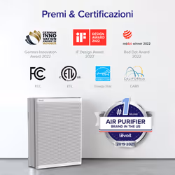 Levoit PURIFICATORE D'ARIA INTELLIGENTE EverestAir per Ambienti Grandi, Monitoraggio della Qualità dell’Aria a 3 Canali, Prefiltro Lavabile, Controllo Smart, Ideale per Chi Soffre di Allergie - Vista aggiuntiva 2