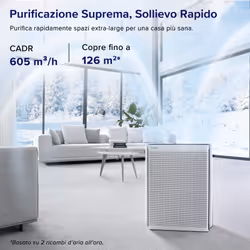 Levoit PURIFICATORE D'ARIA INTELLIGENTE EverestAir per Ambienti Grandi, Monitoraggio della Qualità dell’Aria a 3 Canali, Prefiltro Lavabile, Controllo Smart, Ideale per Chi Soffre di Allergie - Vista aggiuntiva 3