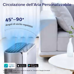 Levoit PURIFICATORE D'ARIA INTELLIGENTE EverestAir per Ambienti Grandi, Monitoraggio della Qualità dell’Aria a 3 Canali, Prefiltro Lavabile, Controllo Smart, Ideale per Chi Soffre di Allergie - Vista aggiuntiva 6