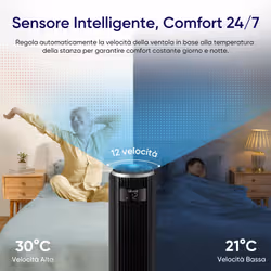 Levoit Ventilatore a Colonna TempSense 36 DC - Vista aggiuntiva 8