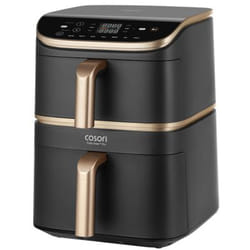 Cosori KOSP0040EUN friggitrice Singolo 10,8 L Indipendente 2630 W Friggitrice ad aria calda Nero, Oro