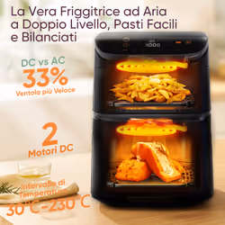 Cosori Friggitrice ad Aria Turbo Tower™ 10,8 Litri Grigio Scuro - Vista aggiuntiva 3