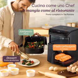 Cosori Friggitrice ad Aria Turbo Tower™ 10,8 Litri Grigio Scuro - Vista aggiuntiva 6