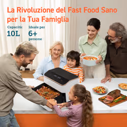 Cosori Friggitrice ad Aria Dual Blaze TwinFry™ 10 Litri Bianca - Vista aggiuntiva 2