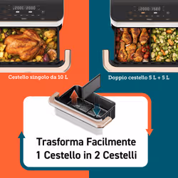Cosori Friggitrice ad Aria Dual Blaze TwinFry™ 10 Litri Bianca - Vista aggiuntiva 4
