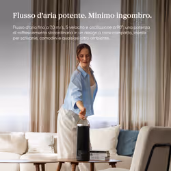 Levoit Windi Mini Ventilatore a torre, 7,0 m/s, 5 velocità, timer da 1 a 12 ore, oscillazione di 90°, portatile, ideale per l’uso sulla scrivania - Vista aggiuntiva 4