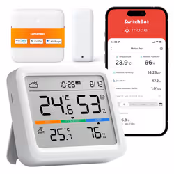 SwitchBot Meter Pro Bianco LCD Batteria - Vista aggiuntiva 4