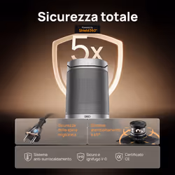 Dreo Termoventilatore Ceramico Atom 318,1500W Riscaldatore ambiente elettrico - Vista aggiuntiva 3