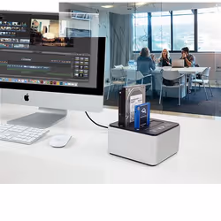 OWC OWCTCDRVDCK docking station per unità di archiviazione USB 3.2 Gen 2 (3.1 Gen 2) Type-C Nero, Argento - Vista aggiuntiva 5
