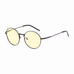 Gunnar Optiks ELLIPSE, Ovale, Classico, Nero, Acciaio inox, Ambra, 5,1 cm