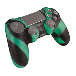 Gioteck ACP40035, PlayStation 4, Custodia per controller per videogiochi, Nero, Verde, Gomma, 1 pz