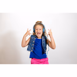 JLab JBuddies Studio Kids Cuffie Cablato A Padiglione MUSICA Blu, Grafite - Vista aggiuntiva 6