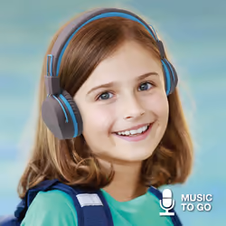 JLab JBuddies Studio Cuffie Wireless A Padiglione MUSICA Micro USB Bluetooth Blu, Grafite - Vista aggiuntiva 3