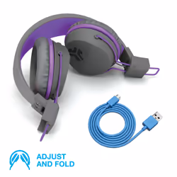 JLab IEUHBSTUDIORGRYPRPL4 cuffia e auricolare Cuffie Wireless A Padiglione MUSICA Micro USB Bluetooth Blu, Grafite, Viola - Vista aggiuntiva 5