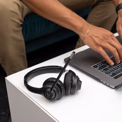JLab Go Work Auricolare Con cavo e senza cavo A Padiglione Musica e Chiamate USB tipo-C Bluetooth Nero, Blu - Vista aggiuntiva 4
