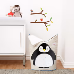 3 Sprouts SP3ULHPEN rangement de jouets Sac de rangement de jouets Autonome Noir, Naturel, Blanc