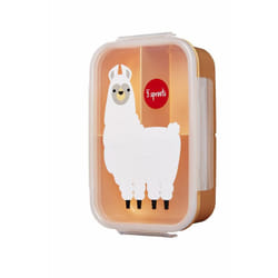 3 Sprouts Llama bento box Contenitore per il pranzo Polipropilene (PP), Silicone Pesca 1 pz