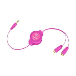 ReTrak EUCABLESPLPK cavo audio 0,9 m 3.5mm 2 x 3.5mm Rosa