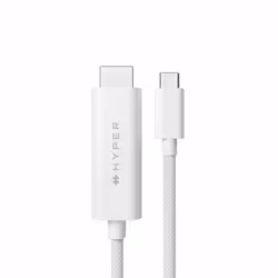 HYPER HD6007WHGL cavo HDMI 2,5 m USB-C HDMI tipo A (Standard) Bianco