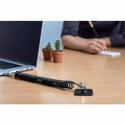 Compulocks Dual Head Coiled Cable Keyed Lock cavo di sicurezza Nero - Vista aggiuntiva 7