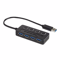 Sabrent HB-UM43, USB 3.2 Gen 1 (3.1 Gen 1) Type-A, 5000 Mbit/s, Nero, status, Windows 7 Home Basic, Windows 7 Home Basic x64, ...