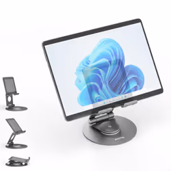 Plugable Technologies PT-STAND1, Tablet/UMPC, Supporto attivo, Scrivania, Interno, Nero